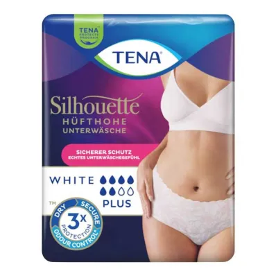 Tena Silhouette Plus L bijele hlače za inkontinenciju, 10 kom Tena Silhouette Plus L bijele hlače za inkontinenciju, 10 kom