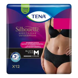 Tena Silhouette Plus M crne hlače za inkontinenciju, 12 kom