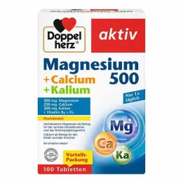 Doppelherz Magnezij 500 + Kalcij + Kalij tablete, 100 komada