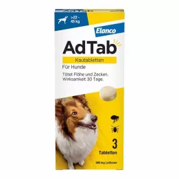 ADTAB 900 mg tablete za žvakanje za pse &gt;22-45 kg 3 kom tablete za žvakanje, 3 kom