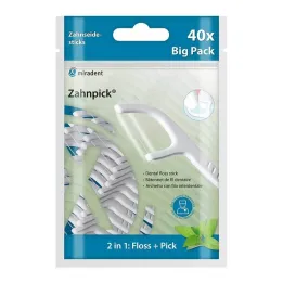 Miradent čačkalica konac za zube 2u1 mint, 40 kom