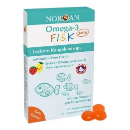 Norsan Omega-3 Fisk Jelly za dječje dražeje, 45 kom