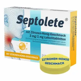 Septolete s okusom limun-med 3 mg/1 mg pastile, 16 kom