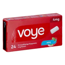 Voye Mint 4 mg žvakaće gume s nikotinom, aktivni sastojak (24 komada)