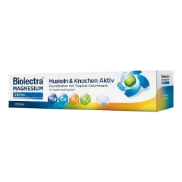 Biolectra Magnezij 250 mg Muscles & Bones Active tablete za žvakanje, 30 kom