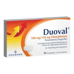 Duoval 500 mg / 150 mg filmom obložene tablete, 10 kom