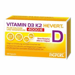 Vitamin D3 K2 Hevert + Kalcij i Magnezij 4000 IE kapsula, 120 kom