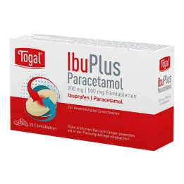 Togal Ibuplus Paracetamol 200 mg / 500 mg filmom obložene tablete, 20 tableta