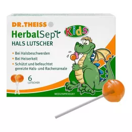 DR.THEISS HerbalSept Neck Lollipops Kids 6 kom bombona, 6 kom