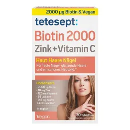 Tetesept Biotin 2000 filmom obložene tablete, 30 kom