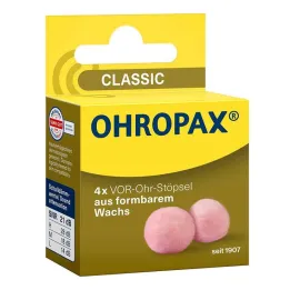 Ohropax Classic vosak ispred čepića za uši, 4 komada