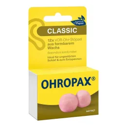 Ohropax Classic vosak ispred čepića za uši, 12 kom