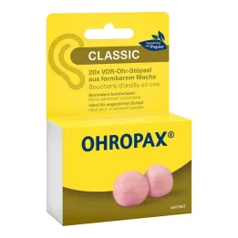 Ohropax Classic vosak ispred čepića za uši, 20 komada
