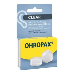 Ohropax prozirni silikonski čepići za uši, 6 kom
