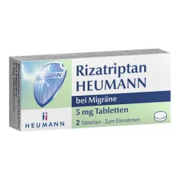 Rizatriptan Heumann za migrenu, 5 mg tablete, 2 tablete