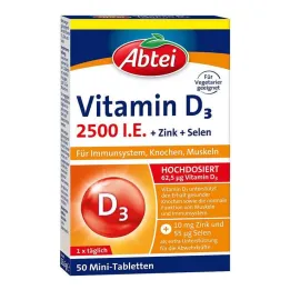 Abbey Vitamin D3 2500 IU mini tablete, 50 kom