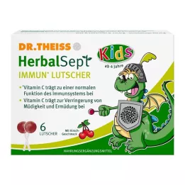 DR.THEISS HerbalSept Immun Lollipops Kids D NEM 6 kom bombona, 6 kom