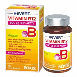 Vitamin B12 Hevert 500 µg Duo Active pastile, 180 kom
