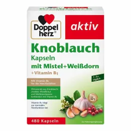 Doppelherz kapsule češnjak s imelom + glog + vitamin B1, 480 komada