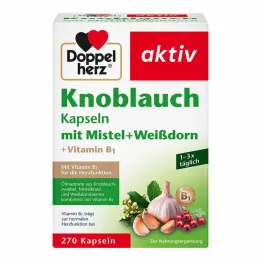 Doppelherz kapsule češnjak s imelom + glog + vitamin B1, 270 komada