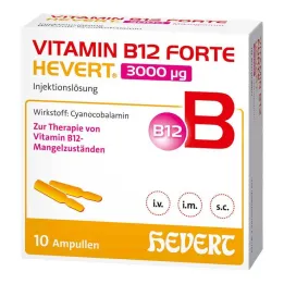 Vitamin B12 Forte Hevert 3000 µg otopina za injekciju ampula, 10x2 ml