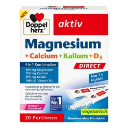 Doppelherz Magnezij + Kalcij + Kalij + D3 Direct Pellets, 20 kom