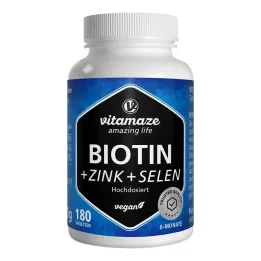 Biotin 10 mg visoka doza + cink + selen tablete, 180 kom