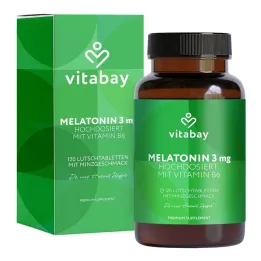 Melatonin visoka doza 3 mg + vitamin B6 vegan Lut., 120 kom