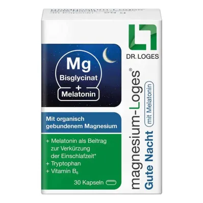 Magnesium Loges laku noć s melatonin kapsule, 30 kom