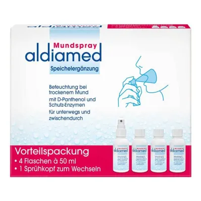 Aldiamed sprej za usta kao dodatak slini, 4x50 ml Aldiamed sprej za usta kao dodatak slini, 4x50 ml