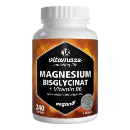 Magnezijev bisglicinat + vitamin B6 kapsule, 240 kom